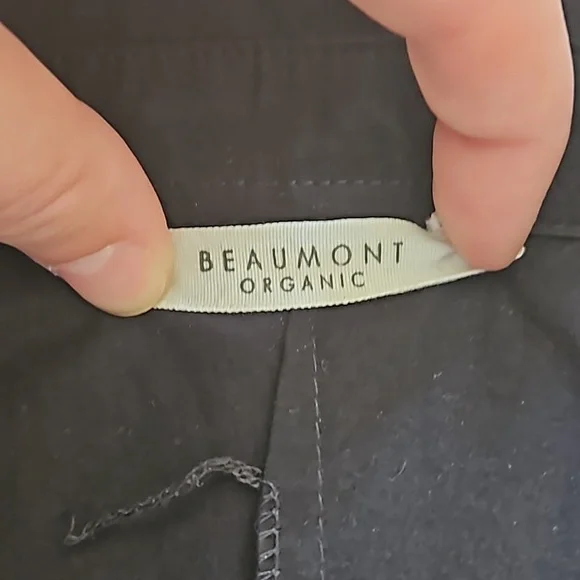 Beaumont Organic, black button up, collared shirt, size L - Picture 3 of 7
